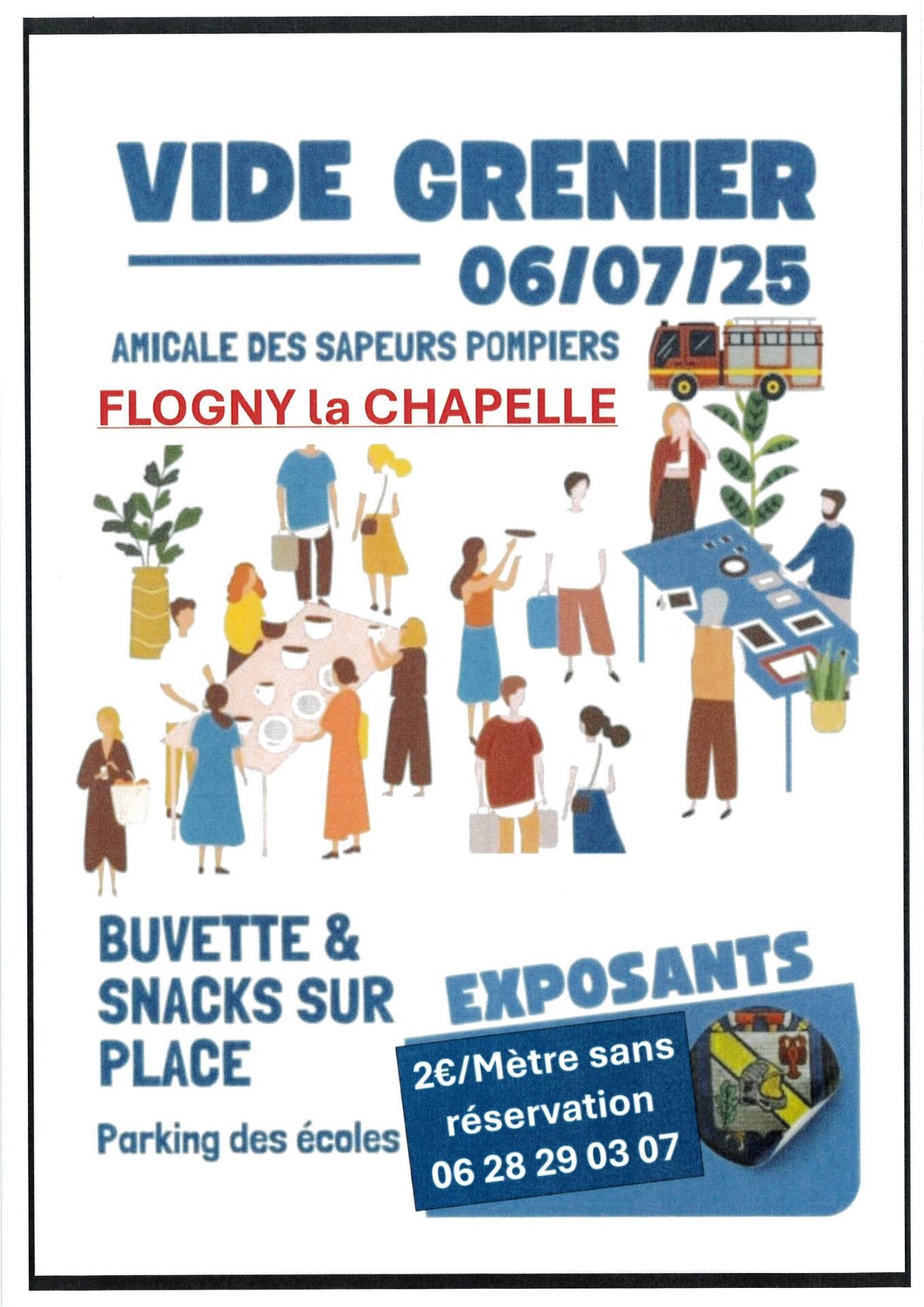 Vide greniers de l'Amicale des Sapeurs-Pompiers du 6 juillet