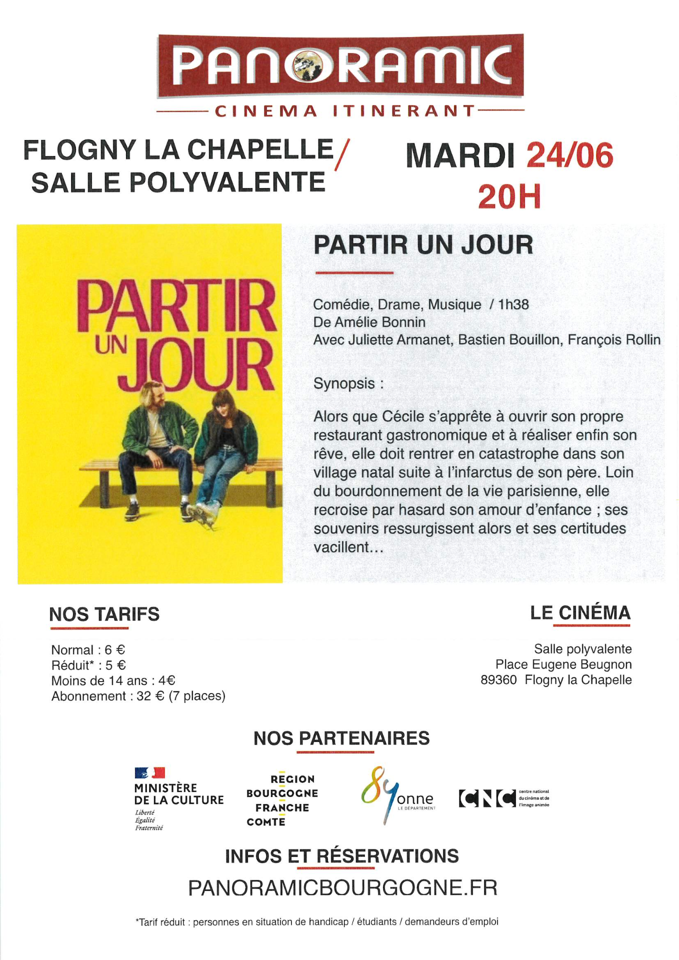 Séance de cinéma le jeudi 3 juillet à 20h